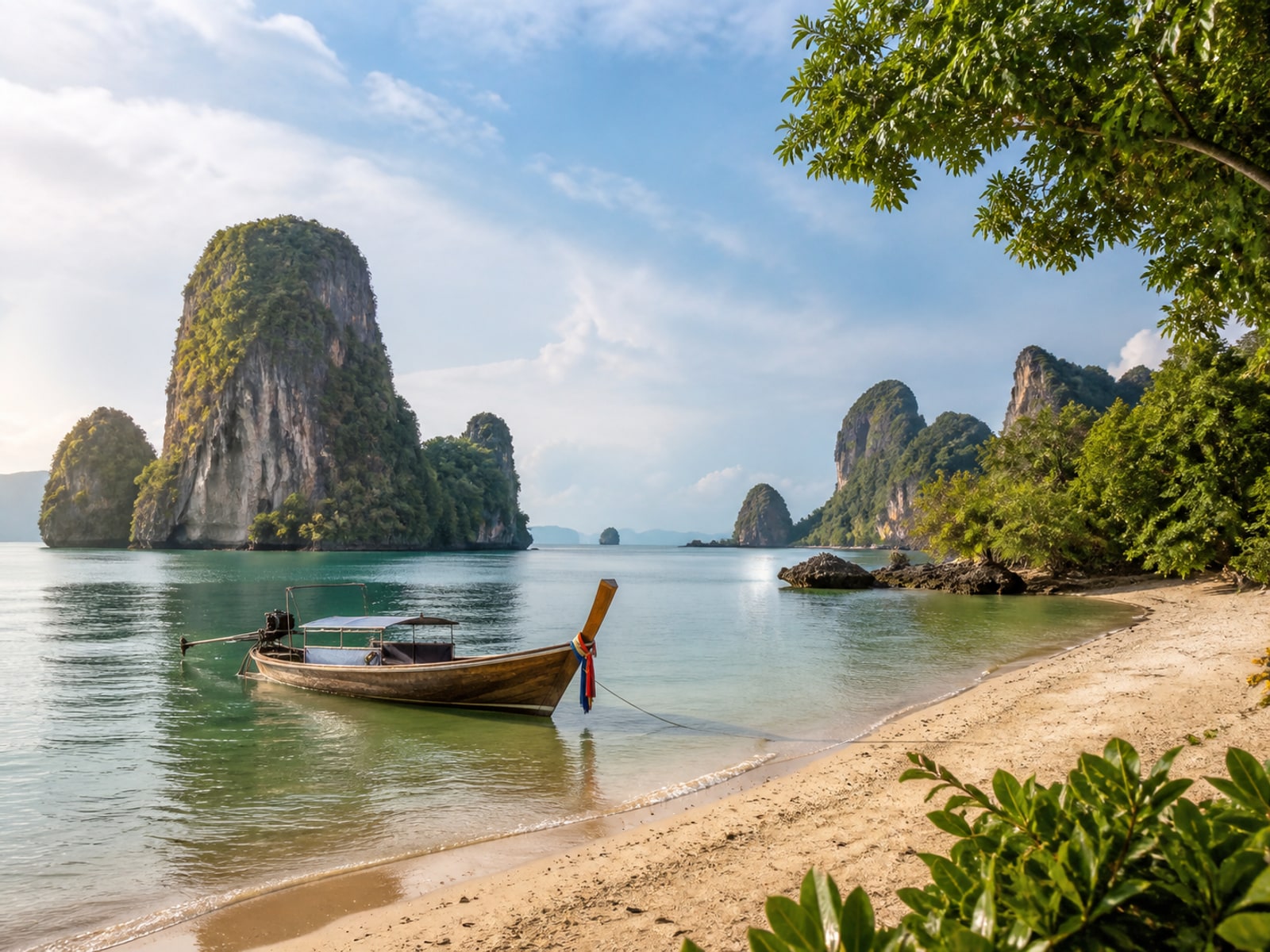 Editorial illustration of Trang old town, railway heritage and the Andaman coast